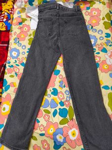 Wide Leg Grey Jeans