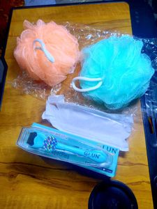 Derma Roller + 2pc Bath Loofah