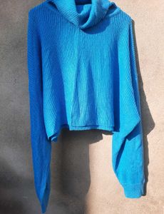 Turtleneck Cropped Long Sleeve Pullover Jumper