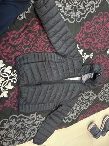 Black Hooded Puffer Jacket