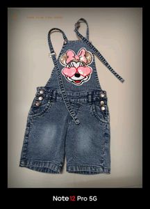 Denim Minnie Mouse Dungaree