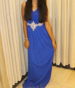 Blue Gown With Stone Work
