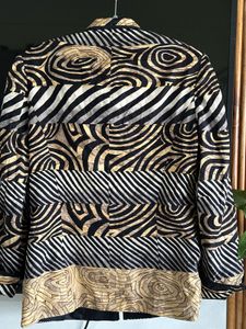 Designer Jacqueline De Yong Zebra Print Jacket