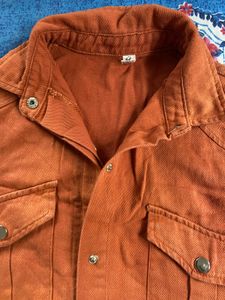 Burnt Orange Utility denim Jacket