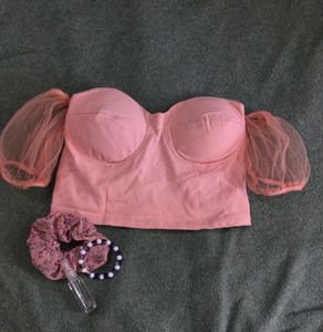 Cute Corset Crop Top 🎀💖✨🧜🏻‍♀️