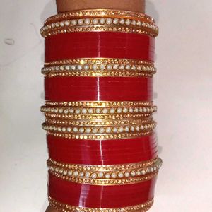 Full Hand Red Chooda For Newly Married Girls