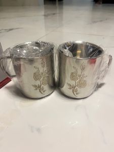 Stainless Steel Coffee Mug Set Of 2