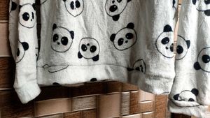Panda Print Cozy  sweater top