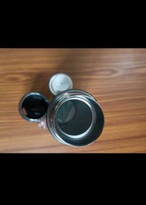 WHITE AND BLACK STEEL BOTTLE -500 ML
