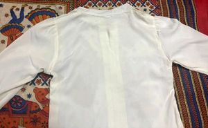 Elegant White Formal Shirt-Style Top