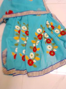 Elegant Embroidered Saree