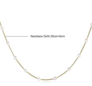 Pearl Detail Gold Chain Necklace