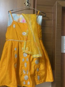 Tie-dye Print Palazzo &amp; Kurta With Dupatta