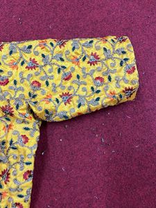 Yellow Embroidered Blouse