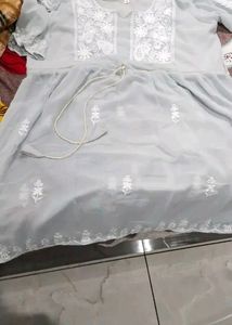 Grey Georgette western style tunic