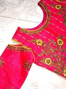 Red Embroidered Blouse