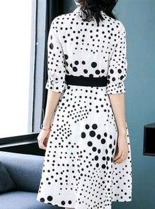 Black &amp; White Polka Dot Dress