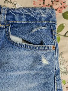 Distressed Denim Shorts