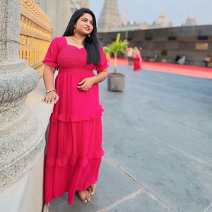 Tiered Pink Dress