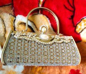 Golden Bridal Clutch