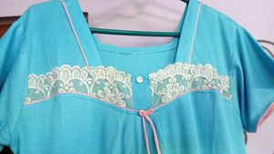 Blue Cotton Nightgown