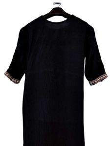 Elegant blue Kurti with Embroidered Neckline