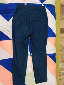 Blue Straight Leg Pants
