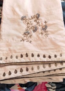 stone work saree with blouse