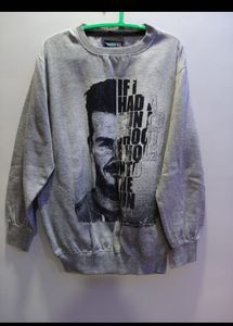 Graphic Print Grey Sweatshirt