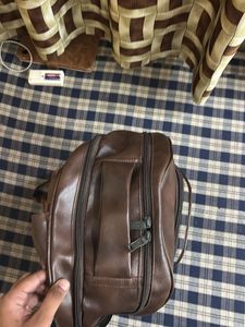 Brown Leather Backpack