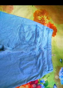 Max Care Wide Leg Sky Blue Jeans