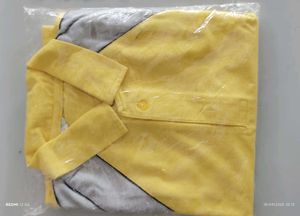 Yellow &amp; Gray Polo T Shirt