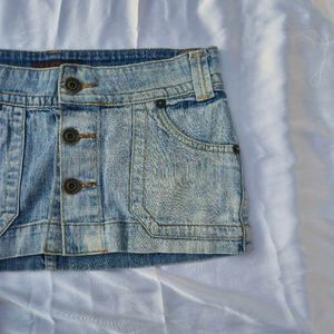 Micro Mini Denim Skirt