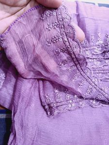 Embroidered jarkan daimond Dress Material