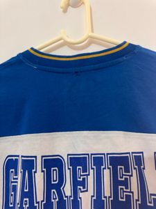 Blue White Crop Top, Bust- 36/34