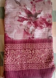 Elegant Floral Print Saree