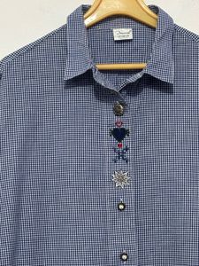 Gingham Embroidery Shirt