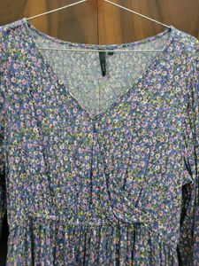 Floral Print Peplum Top