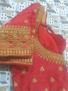 Red Embroidered Blouse