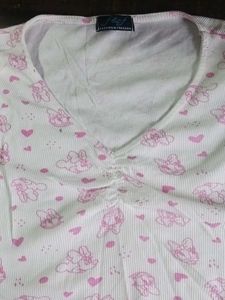 Cute Cartoon Print Top