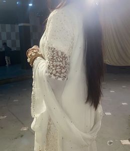 Elegant White Embroidered Kurta Set