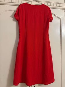Chic Red Button-Down Dress
