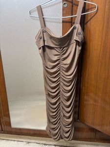 Elegant Brown Bodycon Dress
