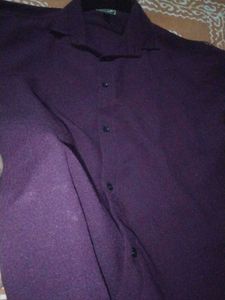 ( Combo )Purple Half Sleeve Solid ShirtSize Large