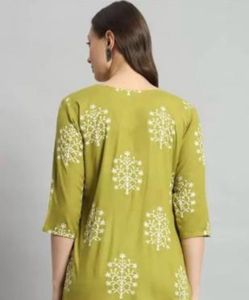 Elegant Green Printed Kurta
