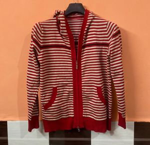 Striped Zip-Up Hoodie