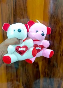 Cute Plush Teddy Bear Set(white And Pink)