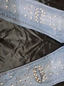 Pearl Embellished Jeans