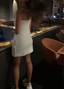 White Strapless Mini Dress
