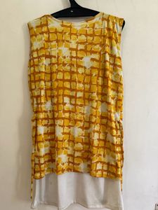 Cute Yellow Graphic Tank Top